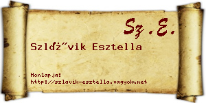 Szlávik Esztella névjegykártya